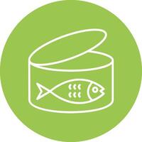 Tuna Line Multi Circle Icon vector