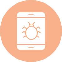 Bug Glyph Multi Circle Icon vector