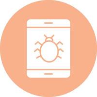 Bug Glyph Multi Circle Icon vector