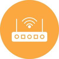 Wifi enrutador glifo multi circulo icono vector