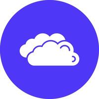 Clouds Glyph Multi Circle Icon vector