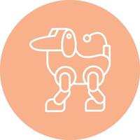 Robot Line Multi Circle Icon vector