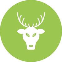 Deer Glyph Multi Circle Icon vector