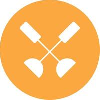 Paddle Glyph Multi Circle Icon vector