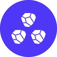 Boulder Glyph Multi Circle Icon vector