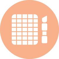 Cutting Mat Glyph Multi Circle Icon vector