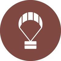 Paragliding Glyph Multi Circle Icon vector