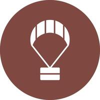 Paragliding Glyph Multi Circle Icon vector