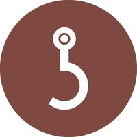 Hook Glyph Multi Circle Icon vector