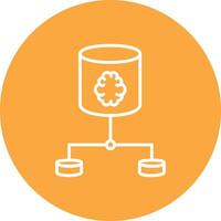 Network Line Multi Circle Icon vector