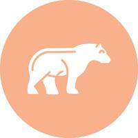 Bear Glyph Multi Circle Icon vector