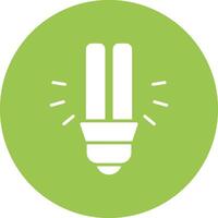 Light Bulb Glyph Multi Circle Icon vector