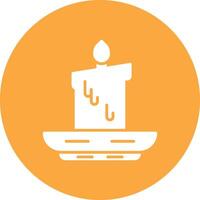 Candle Glyph Multi Circle Icon vector