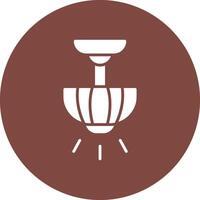 Lamp Glyph Multi Circle Icon vector