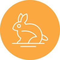 Rabbit Line Multi Circle Icon vector