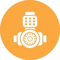 Head Light Glyph Multi Circle Icon vector