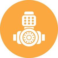 Head Light Glyph Multi Circle Icon vector