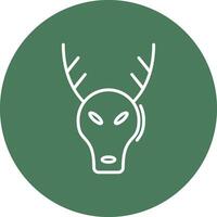 Stag Line Multi Circle Icon vector