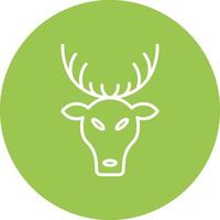 Deer Line Multi Circle Icon vector