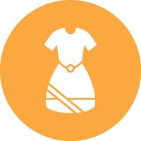 Dress Glyph Multi Circle Icon vector