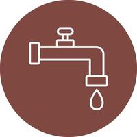 Faucet Line Multi Circle Icon vector