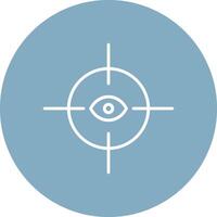 Spyhole Line Multi Circle Icon vector