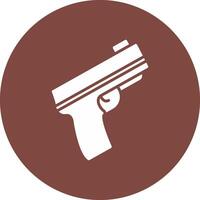 pistola glifo multi circulo icono vector