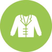 Coat Glyph Multi Circle Icon vector