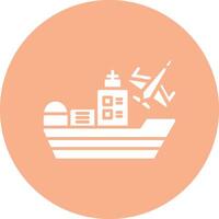 Ship Glyph Multi Circle Icon vector