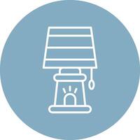 Lamp Line Multi Circle Icon vector