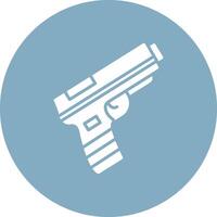 pistola glifo multi circulo icono vector