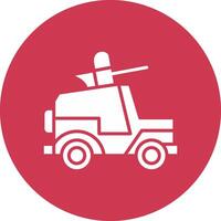 Jeep Glyph Multi Circle Icon vector