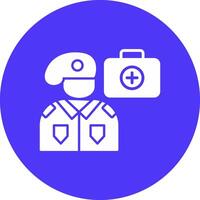 Medic Glyph Multi Circle Icon vector