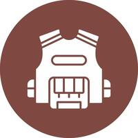 Vest Glyph Multi Circle Icon vector