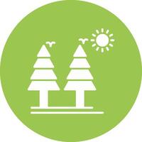 Healthy Forest Glyph Multi Circle Icon vector