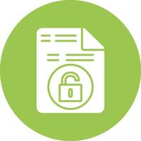 Unsecure File Glyph Multi Circle Icon vector