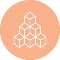 Blocks Line Multi Circle Icon vector