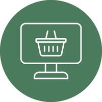 OnLine Multi Circle Shop Line Multi Circle Icon vector