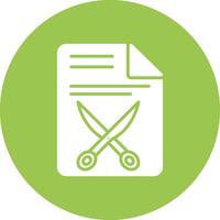 Document Glyph Multi Circle Icon vector