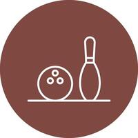 Bowling Line Multi Circle Icon vector