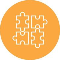Jigsaw Line Multi Circle Icon vector