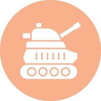 Tank Glyph Multi Circle Icon vector