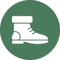 bota glifo multi circulo icono vector