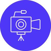 Camera Line Multi Circle Icon vector