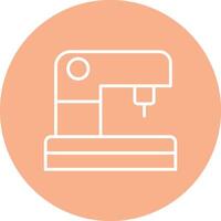 Sewing Machine Line Multi Circle Icon vector