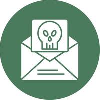 Spam Glyph Multi Circle Icon vector