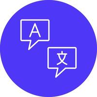 Languages Line Multi Circle Icon vector