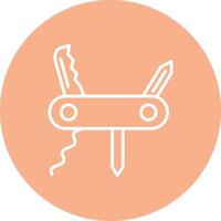 Knife Line Multi Circle Icon vector