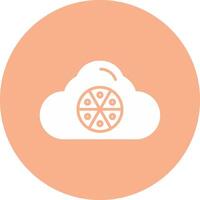 Cloud Glyph Multi Circle Icon vector