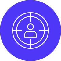 Target Line Multi Circle Icon vector